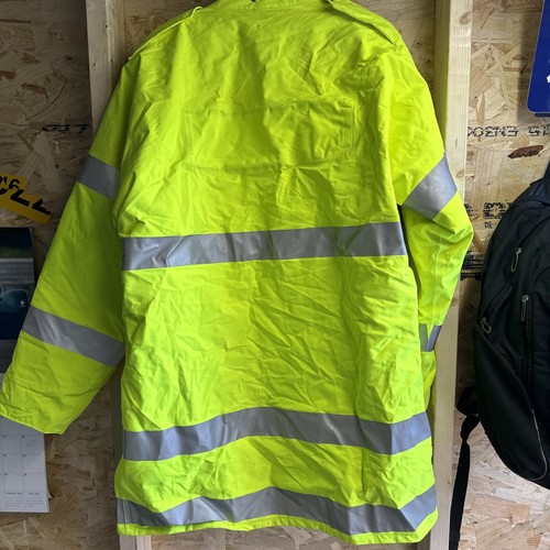 ⭐ GENUINE EX POLICE HI-VIS JACKET WATERPROOF SIZE LARGE ANORAK FREE POST R44⭐ - Picture 7 of 8