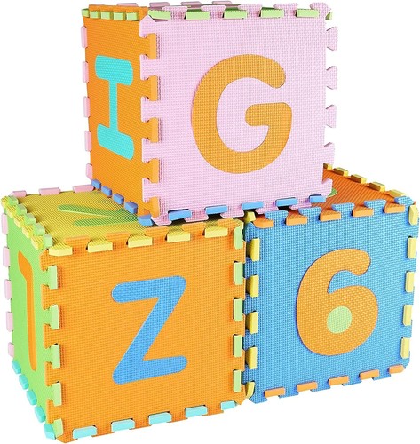 Kids Puzzle Exercise Play Mat with EVA Foam Interlocking Tiles fun baby alphabet - Picture 22 of 24