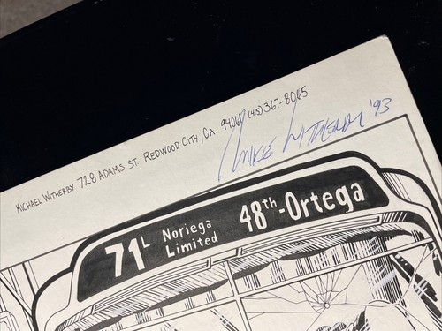 Comic Book Art MIKE WITHERBY autographs Storyboard Vintage 1985 Page  DC MT - Picture 2 of 5