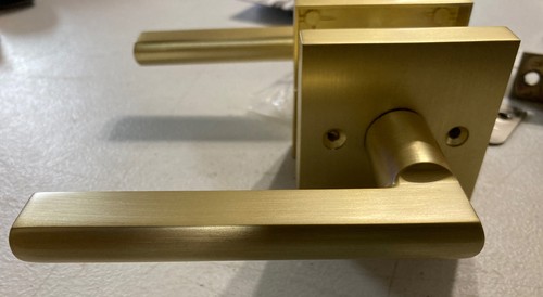 Linkaa Passage Gold Stain Brass Door Lever (No Lock) - Picture 3 of 5