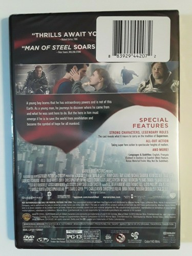 Man of Steel (Two-Disc Special Edition DVD) Comic Super Hero Action NEW SEALED - Picture 2 of 2