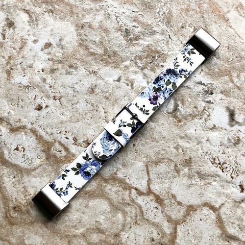 FL-2-CH2 Soft Leather Floral Band Strap with Adapters for Fitbit Charge 2 - Picture 3 of 6