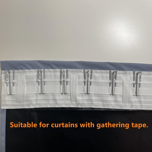 60 Pcs Stainless Steel Curtain Hooks Drapery W Shape Hook Stainless - Picture 5 of 6
