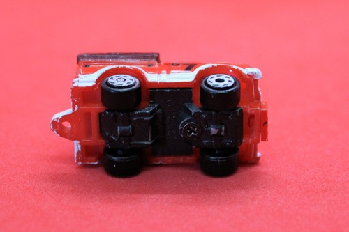Micro Machines Fire Rescue Datsun Pickup Truck Red w/ Black Ladder 1989 Galoob - Picture 5 of 5