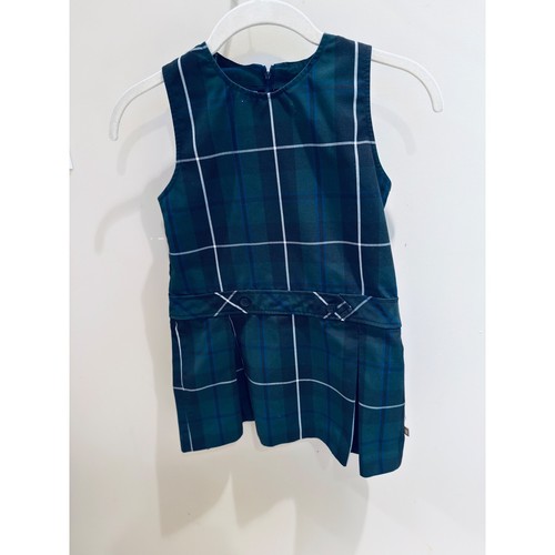 Dennis Plaid Jumper Dress Girls Uniform Sleeveless Pleated Green Size 6 - Picture 1 of 4