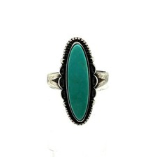 Turquoise Vintage Handmade Sterling Silver 925 Ring Size 6.75