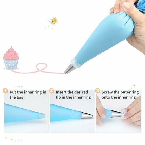 42Pcs/Set Icing Piping Nozzles Pastry Tips Birthday Cake Baking Decor Tool Kit - Bild 9 von 11