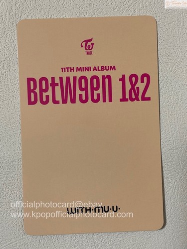 Dos veces undécimo álbum entre 1-&-2 WithMuu tarjeta fotográfica oficial beneficio de reserva POB - Imagen 14 de 20