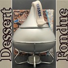 Hershey's Kisses 2005 Dessert Fondue Ceramic Silver 58928H Made in China 8"t 6"d