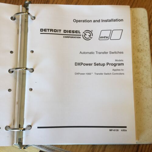 Detroit Diesel MTU PMG STANDBY GENERATOR SETS OPERATION & SERVICE MANUALS GUIDE - Picture 3 of 6