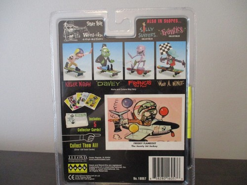 2008 HAWK WEIRD OHS FREDDY FLAMEOUT ACTION FIGURE SKATBOARD AND TRADING CARDS - Picture 3 of 3