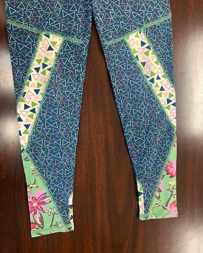 Girl’s Matilda Jane 435 Sz 10 Leggings Blue Green White Peach Pink Floral - Picture 3 of 7