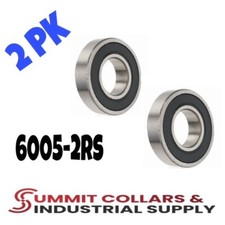 6005-2RS C3 EMQ Premium Rubber Sealed Ball Bearing, 25x47x12, 6005rs (2 QTY)