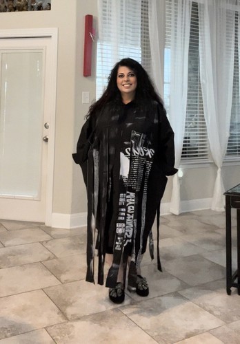 Hemdblusenkleid H4 Street Style Oversize Grafik Made in Turkey - Bild 9 von 10