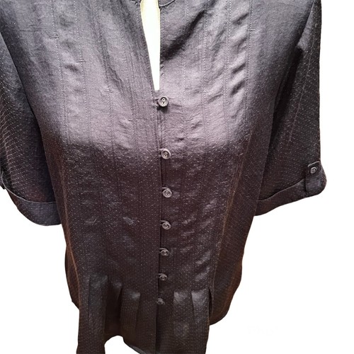 Coldwater Creek blau strukturiertes Hemd vorne mit Biesen Misses Medium 10-12 neu mit Etikett UVP $ 49,95 - Bild 6 von 15