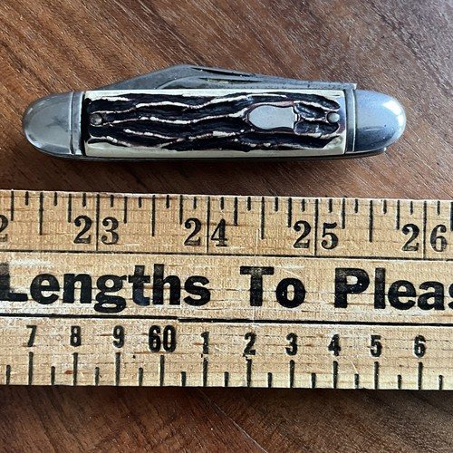 Vintage Colonial Prov USA Pocket Knife- 2 Blades Faux Bone Handle - Picture 6 of 6