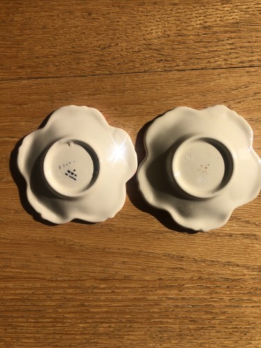 2 DESERT ROSE BY FRANCISCAN BUTTER PAT TEA BAG HOLDER USA BACKSTAMP - c1950 - Picture 4 of 6