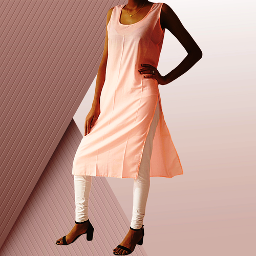 Inner Slips Sleeveless Cotton Long Camisole for Sheer Dresses Combo Pack 2 Pcs - Picture 102 of 284