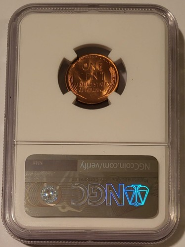 1955 D Lincoln Wheat Cent MS65 RED NGC - Picture 2 of 4