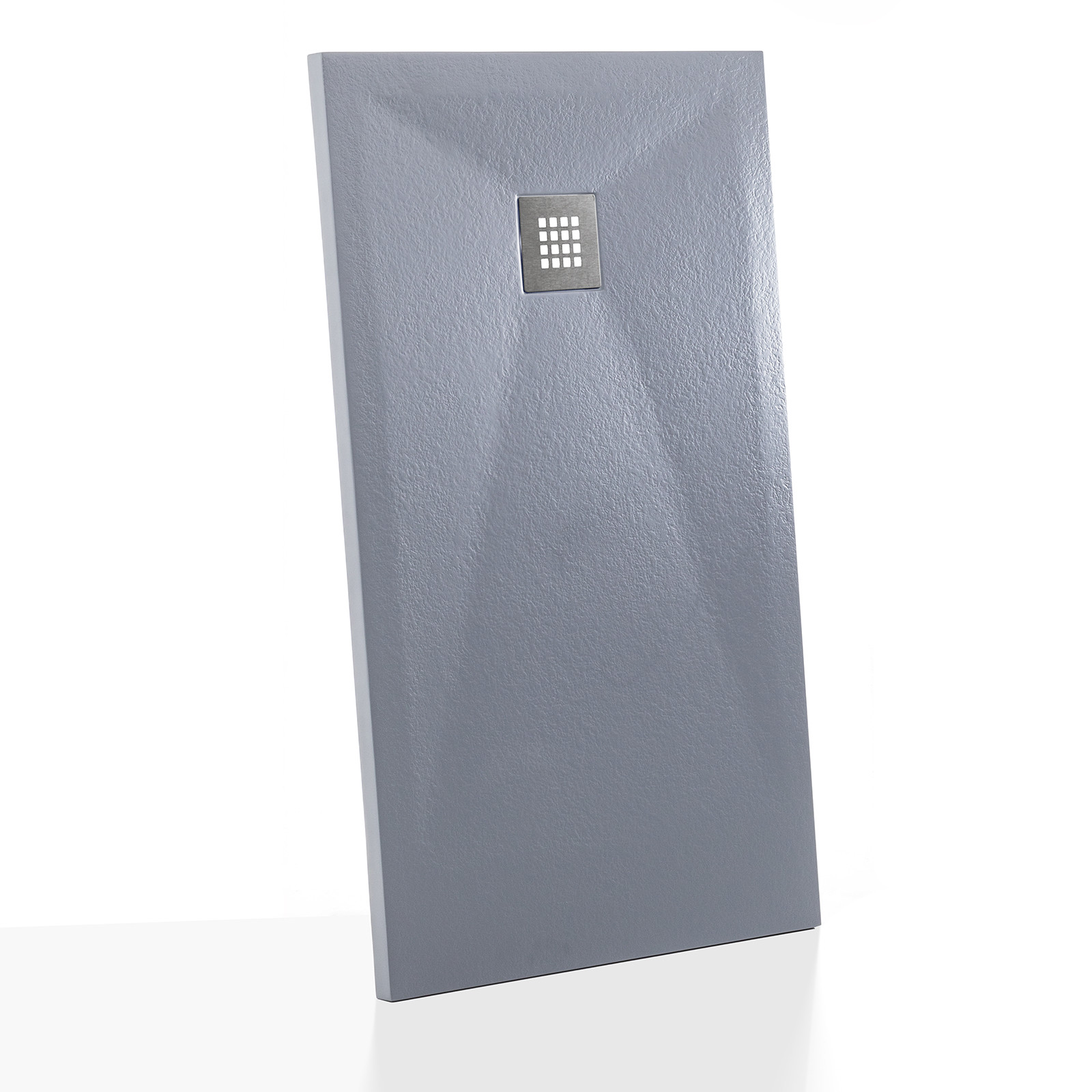 Piatto doccia 200x80 cm riducibile in resina effetto pietra filopavimento grigio Piatto doccia 200x80 cm riducibile in resina effetto pietra filopavimento grigio