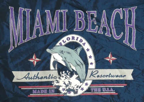 Chaqueta de Colección MIAMI PLAYA SURF ESTILO SURF Iridiscente AZUL MARINO OSFA Años 90 Azul Loco Delfín - Imagen 3 de 6