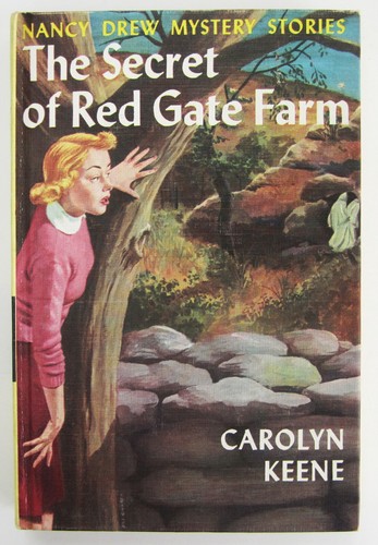Nancy Drew Secret of Red Gate Farm 1965 Print #6 Book Hardcover Blue Endpapers