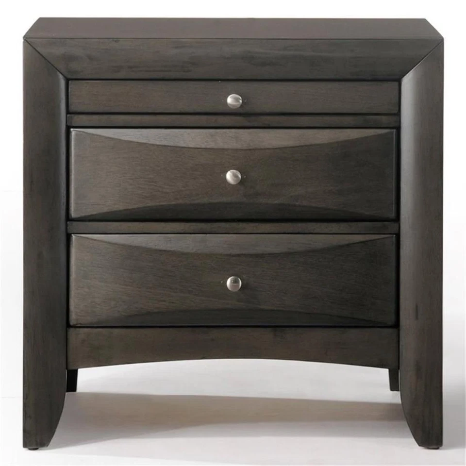 ACME Ireland 2 Drawer Nightstand in Gray Oak - Image 3 of 4