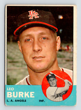 1963 Topps Card, #249 Leo Burke, Los Angeles Angels