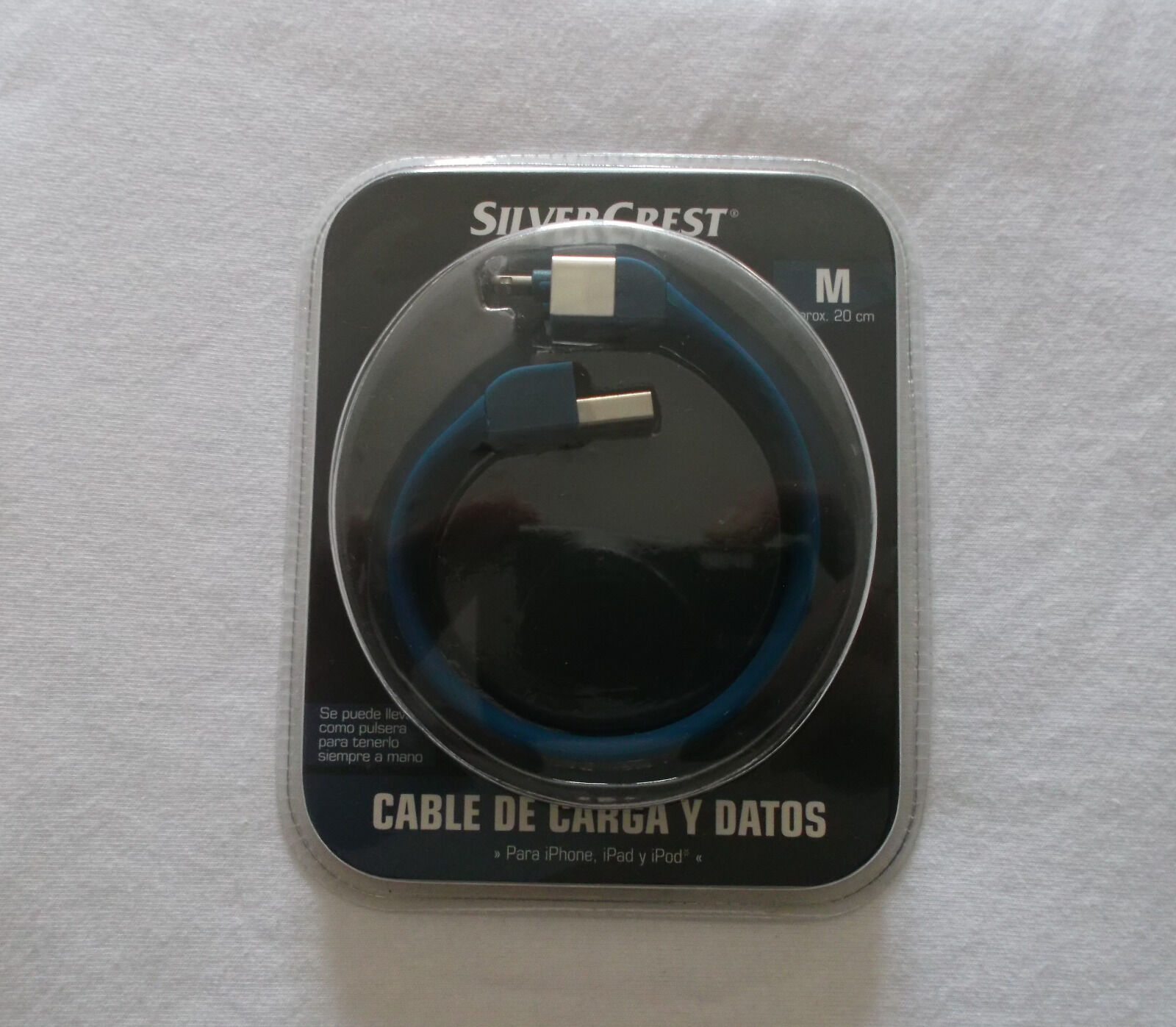 Cable de carga y datos para iPhone, iPad y iPod, Silvercrest (azul)