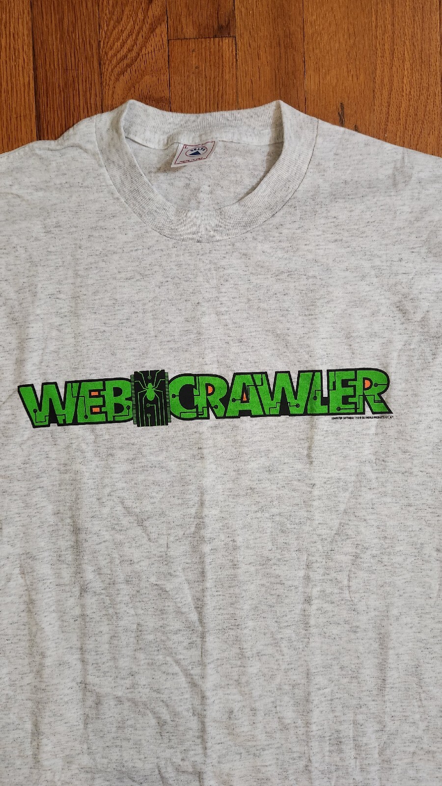 Vtg Web Crawler Nerd Tech Y2K Geek Graphic Single… - image 3
