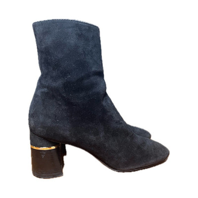 3.1 Phillip Lim Drum Boot Suede Women's Black Ankle Bootie Round Toe Zip 6.5