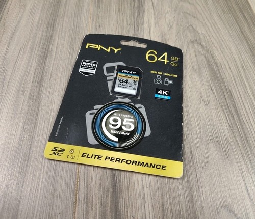 PNY 64GB Elite Performance Class 10 U3 SDXC Flash Memory Card *NEW SEALED* - Picture 3 of 3
