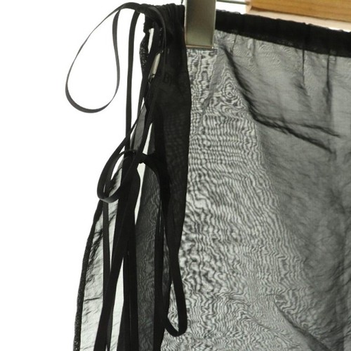 Babylon BABYLONE 25SS Sheer Wrap Ribbon Skirt Long Organdy Black 286095 MY Used - Picture 8 of 8
