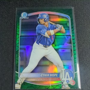 Zyhir Hope /99 Green Reptilian Refractor 2025 Bowman Chrome #BCP-2 Dodgers