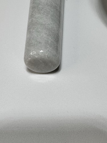 Mortar And Pestle Set Classic Marble Natural Stone White Pestal To Grind Food US - Picture 4 of 11