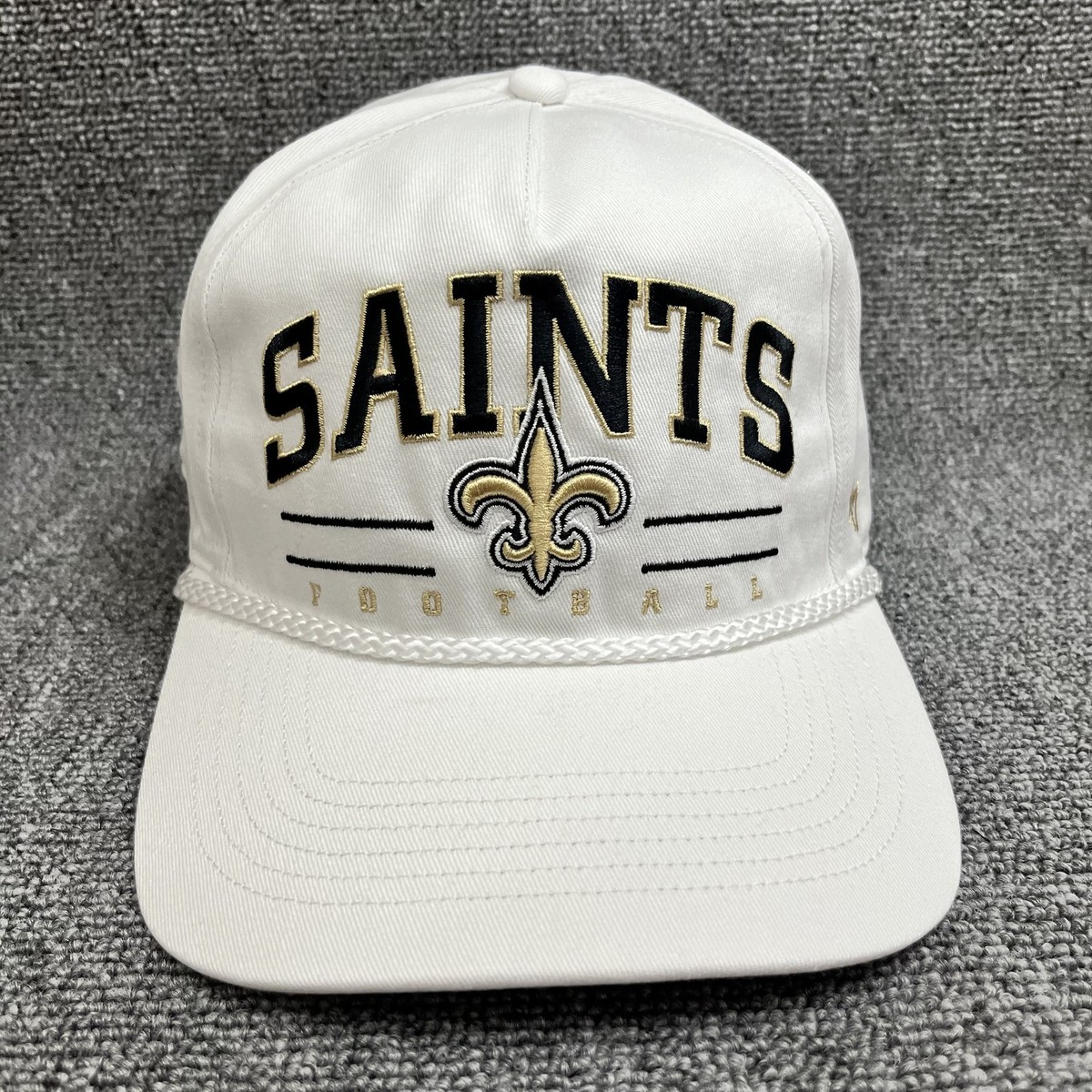 New Orleans Saints '47 Hitch Rope Snapback Hat White Gold Black NFL Cap New