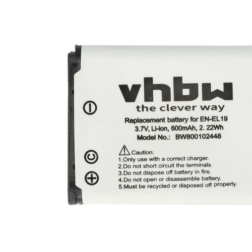 Akku 600mAh für Nikon Coolpix S3200 S3100 S33 S32 S3300 S3600 S3400 S3500 S2900 - Bild 5 von 9