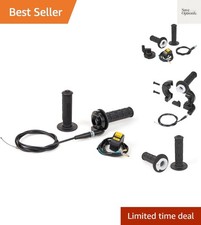 New 7/8" 22mm Twist Throttle Accelerator Handle Grips and Cable Set with Kill...