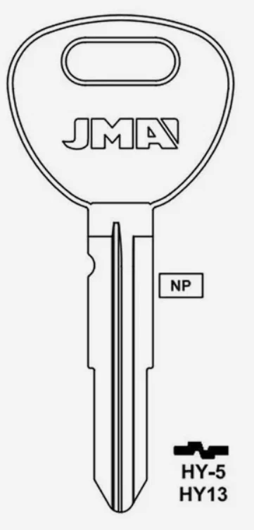 Llave metálica Hyundai Accent 1995-2005 HY13/X235 (JMA-HY-5) Foto 2 de 4