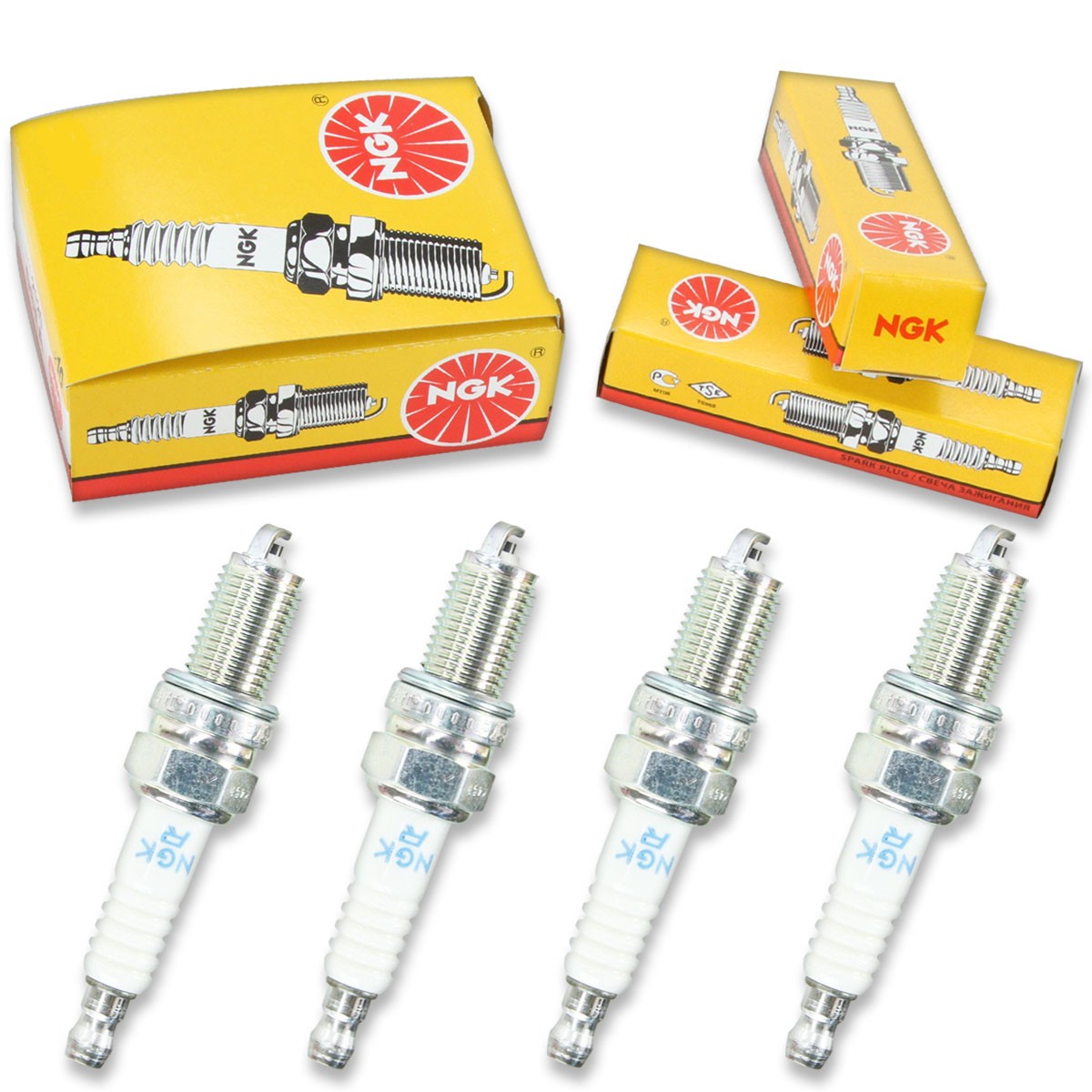 4pcs 05-06 Harley Davidson FLSTNI Softail Deluxe NGK Standard Spark Plugs ma