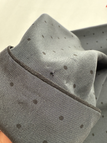 Vintage Calvin Klein Collection Spring 1985 Blue Polka Dot Silk Shirt Jacket 2 - Picture 11 of 11