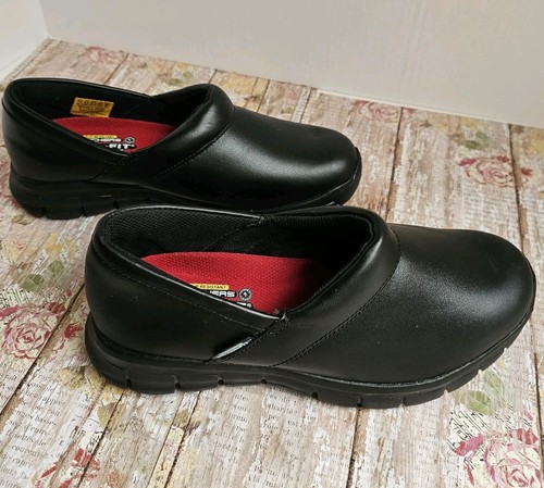 Skechers Work 76542 Damen rutschfeste Schuhe schwarz Slipper Gr. 7,5 Relaxed - Bild 4 von 13