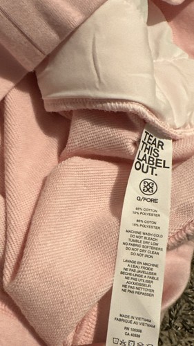 NWT G/Fore G Fore Golf Fast Blush French Terry Mock Neck Sweatshirt Sweater Med - Picture 12 of 13