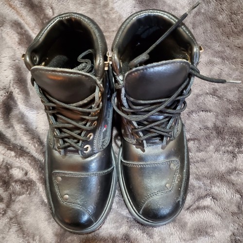 Joe Rocket Orbit Motorcycle Boots Black Women's Size 5 Lace Up Ladies Riding - Foto 8 di 13