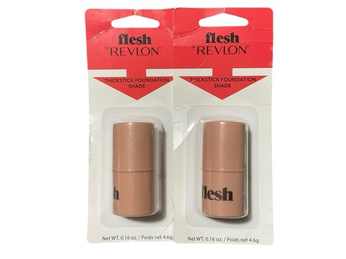 2 Pcs Flesh Beauty By Revlon, Firm Thickstick Stick Foundation 07 Birthday Cake - Picture 1 of 4