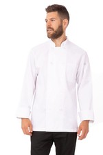 Men's Le Mans Chef Coat, White, Large