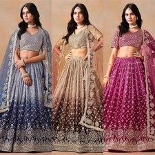 PARTY WEAR LEHENGA CHOLI INDIAN DESIGNER BOLLYWOOD LEHNGA WEDDING BRIDAL ETHNIC