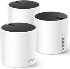 TP-Link Deco X55 AX3000 WiFi 6 Mesh System - Covers up 3 Pack, Black, White 