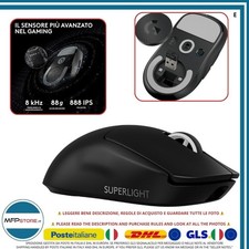 Logitech G Pro X Superlight 2 Ratón Gaming Wireless Negro - Probado Nunca Usado