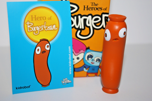 Kidrobot 2008 Salchicha los héroes de Burgertown Jon Burgerman arte de diseñador - Imagen 1 de 3